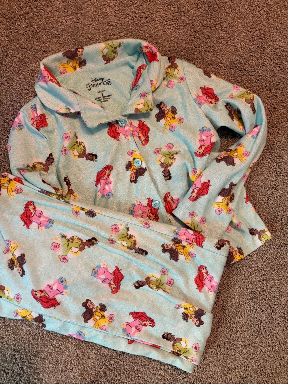DISNEY - Princess Girls' Light Blue Fleece Top